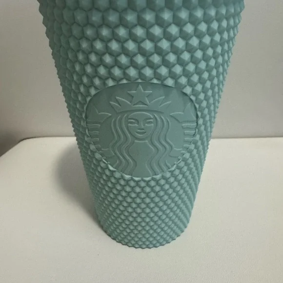Starbucks Mint Green Textured Tumbler with Lid and Straw 16oz - Picture 2 of 3